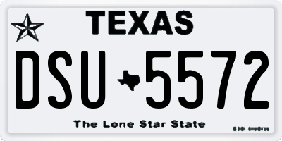 TX license plate DSU5572