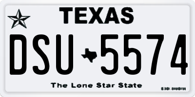 TX license plate DSU5574