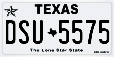 TX license plate DSU5575