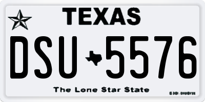 TX license plate DSU5576