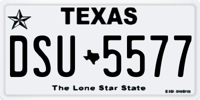 TX license plate DSU5577