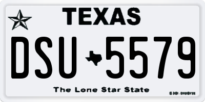 TX license plate DSU5579
