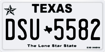 TX license plate DSU5582