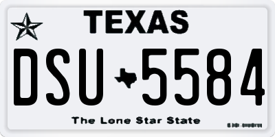 TX license plate DSU5584