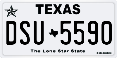 TX license plate DSU5590