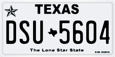TX license plate DSU5604