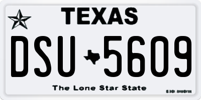 TX license plate DSU5609