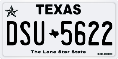 TX license plate DSU5622