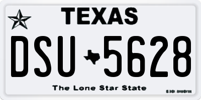 TX license plate DSU5628