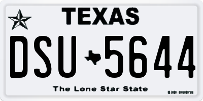 TX license plate DSU5644