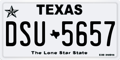 TX license plate DSU5657