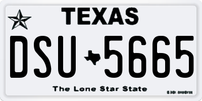 TX license plate DSU5665