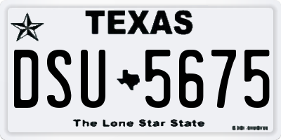 TX license plate DSU5675