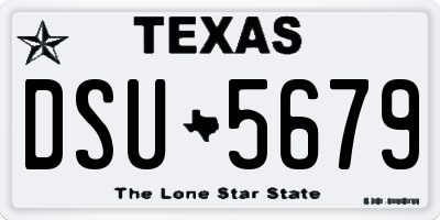 TX license plate DSU5679