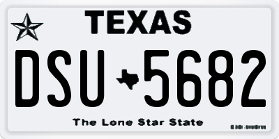 TX license plate DSU5682