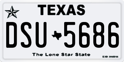 TX license plate DSU5686