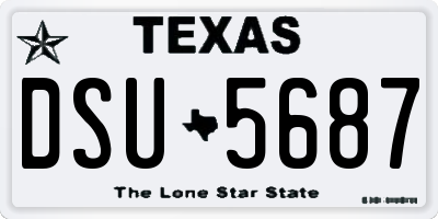 TX license plate DSU5687