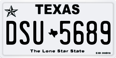 TX license plate DSU5689