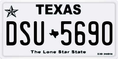 TX license plate DSU5690