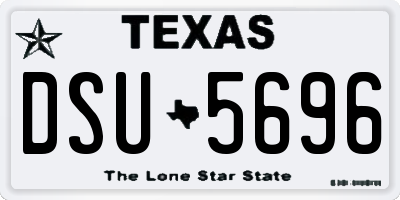 TX license plate DSU5696