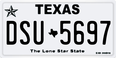 TX license plate DSU5697