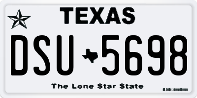 TX license plate DSU5698