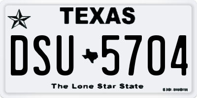 TX license plate DSU5704