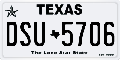 TX license plate DSU5706