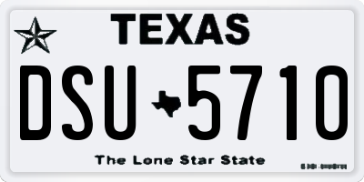 TX license plate DSU5710