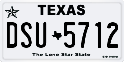 TX license plate DSU5712
