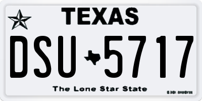 TX license plate DSU5717