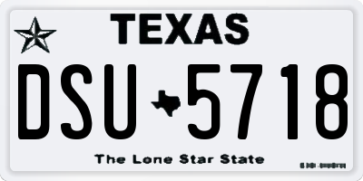 TX license plate DSU5718