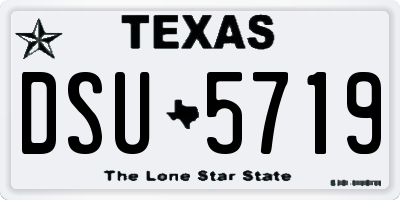 TX license plate DSU5719