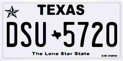 TX license plate DSU5720