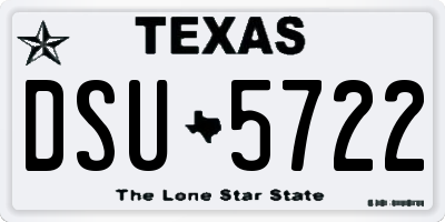 TX license plate DSU5722