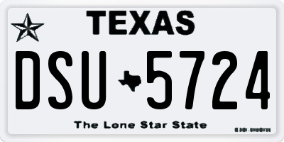 TX license plate DSU5724