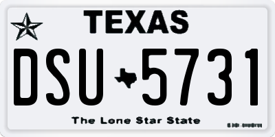 TX license plate DSU5731