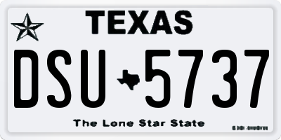 TX license plate DSU5737