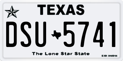 TX license plate DSU5741