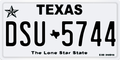 TX license plate DSU5744