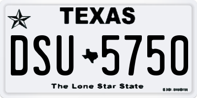 TX license plate DSU5750