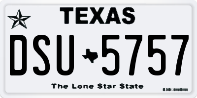 TX license plate DSU5757