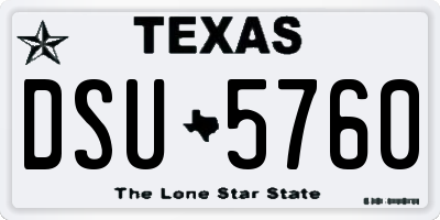 TX license plate DSU5760