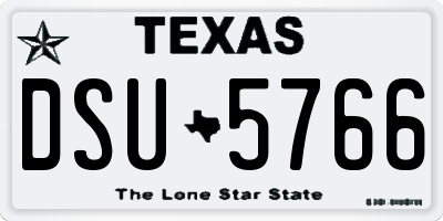 TX license plate DSU5766