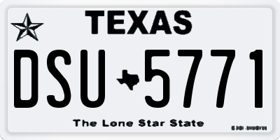 TX license plate DSU5771