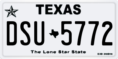 TX license plate DSU5772