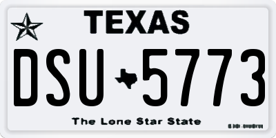 TX license plate DSU5773