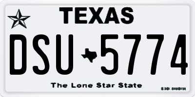 TX license plate DSU5774