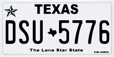 TX license plate DSU5776