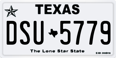 TX license plate DSU5779